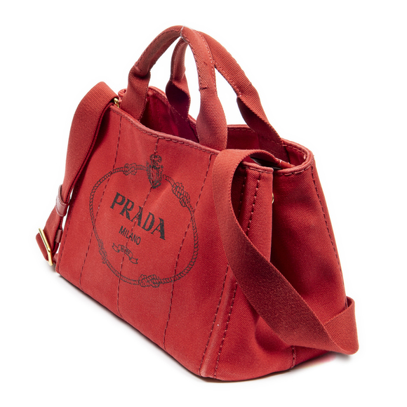 Prada Small Canapa Tote - Picture 2 of 8